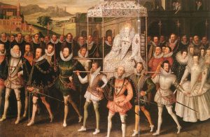 Procession in Elizabethan England. Such displays were regularly used in English society