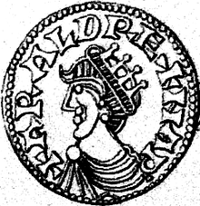 Coin showing Harold hardrada as King of Denmark. He was a claimant to the throne of England in 1066