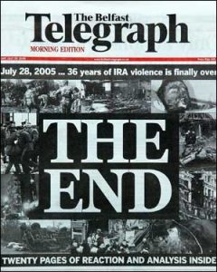 The Ira formally ended it's paramilitary campaign in 2005, 7 years after the Good Friday Agreement