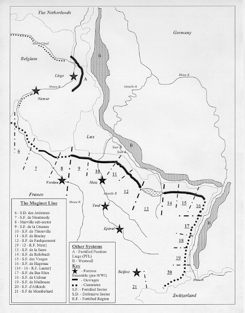 Map of Maginot Line
