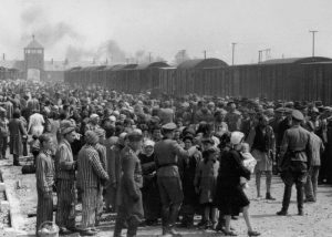 Selection process at Birkenau. The Holocaust.