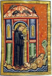 Illustration from the Life of St. Cuthbert by Bede