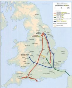 Movement of armies in 1460-61